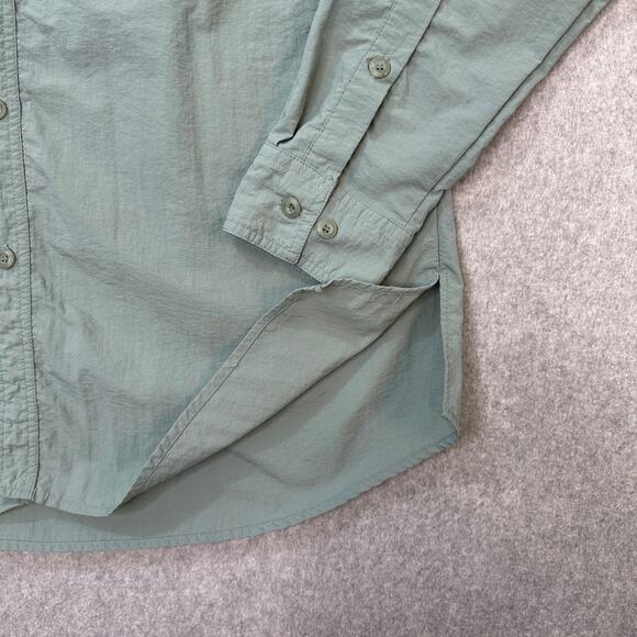 10,000 Ft Above Sea Level Shirt Mens L Button Up Long Sleeve Mint Green Fishing - Picture 4 of 10